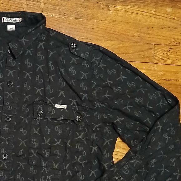 Artful Dodger Mens Throwback All Over Print Ls Casual Button Down Size XXL - Picture 4 of 8